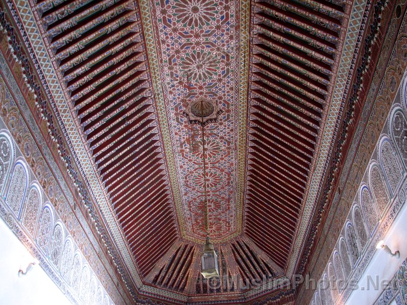 Details of a part of the ceiling of the Bahia Palace